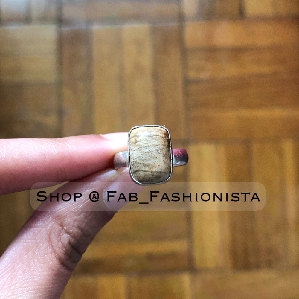 Sterling Silver Stone ring size 6.25
